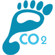 icon of a foot with co2